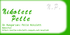 nikolett pelle business card